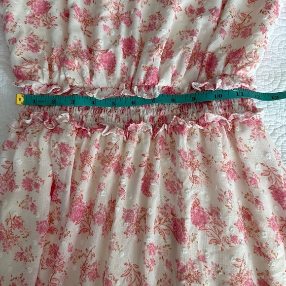 Moon River Pink and White Ruffled Tiered Sundress - Picture 10 of 12